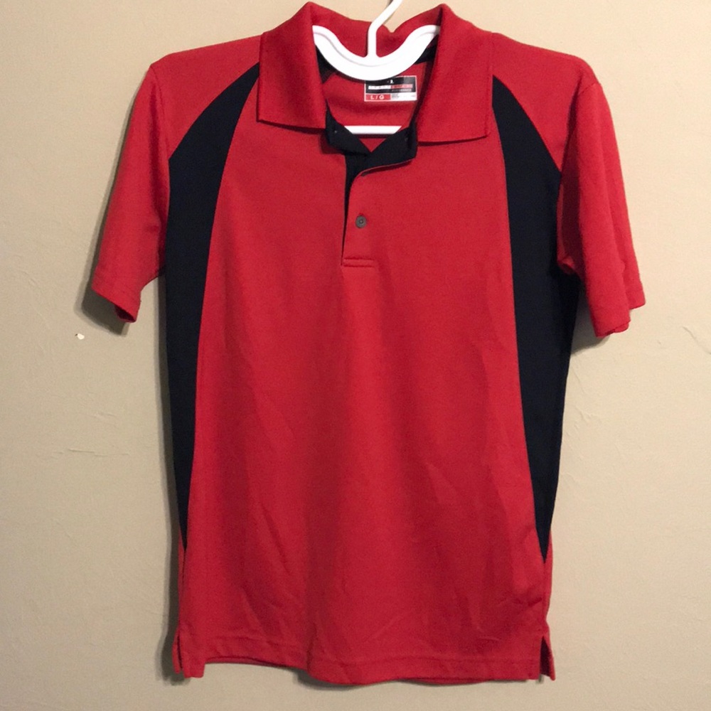 Red and Black Performance Polo